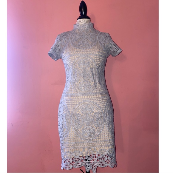 Boutique Sara Crochet Lace Bodycon Dress - Picture 3 of 6